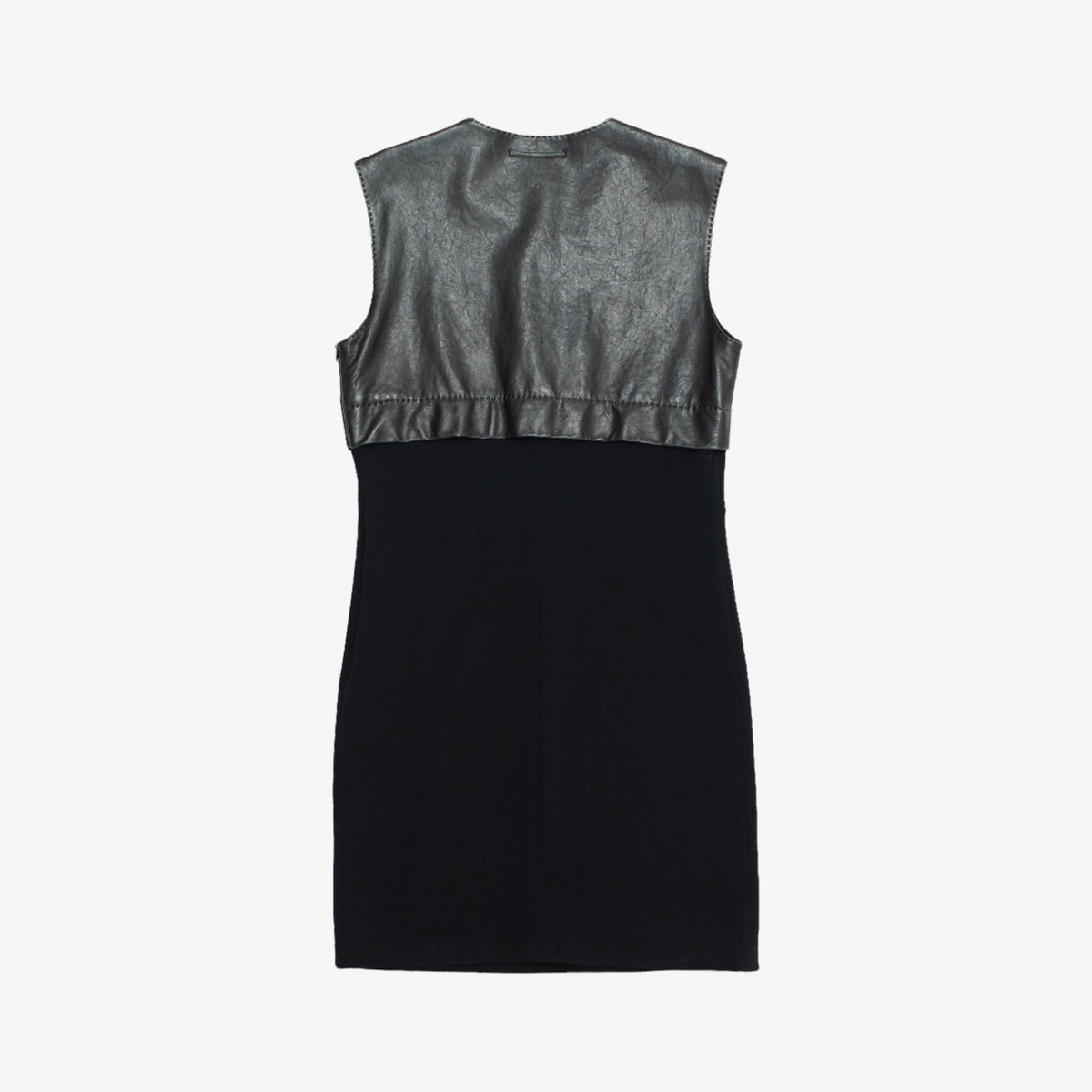 Black Leather/Polyester Dress [Size: 6]