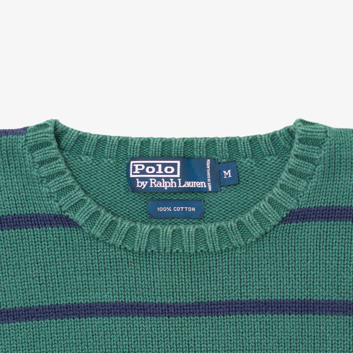 Green Striped Knit Sweater [Size: Medium]