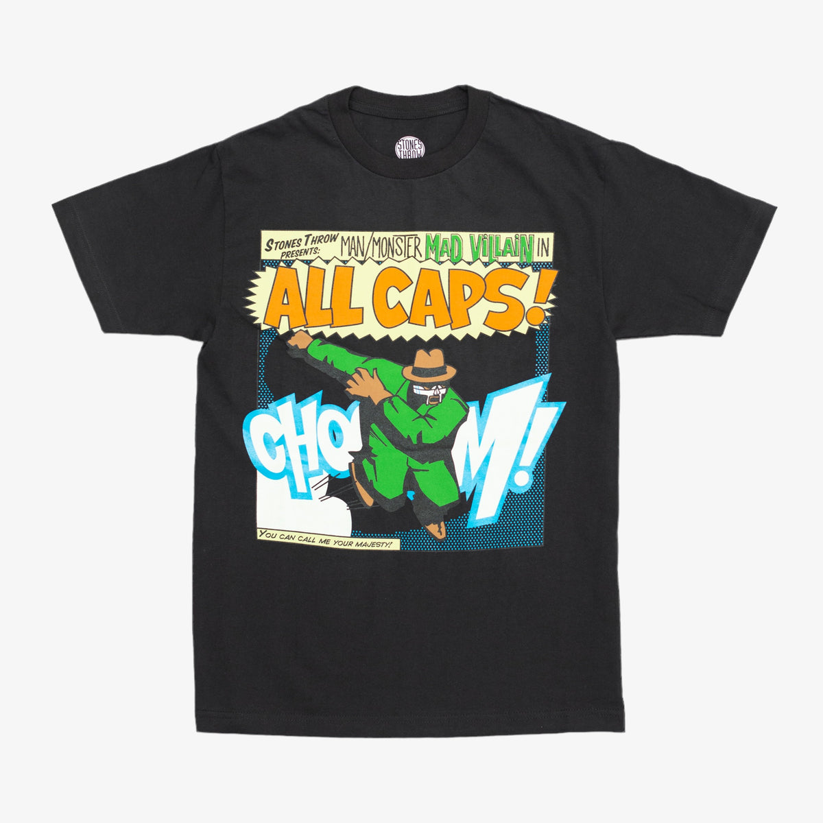 ‘All Caps’ MF DOOM T-Shirt [Size: Medium]