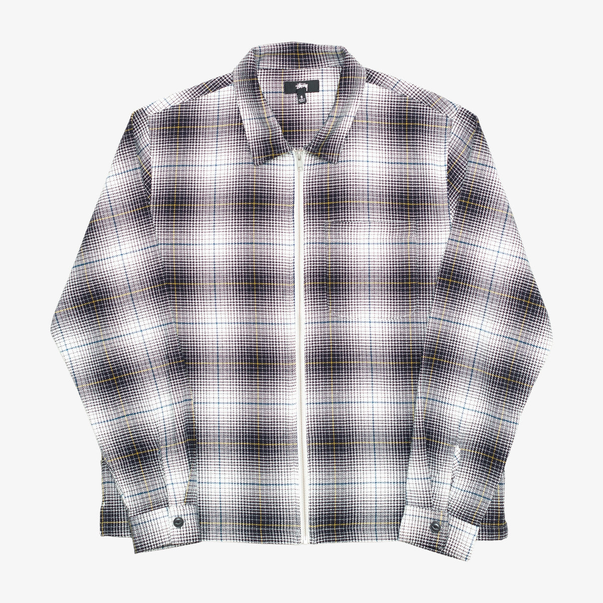 Shadow Plaid Zip Shirt [Size: Small]