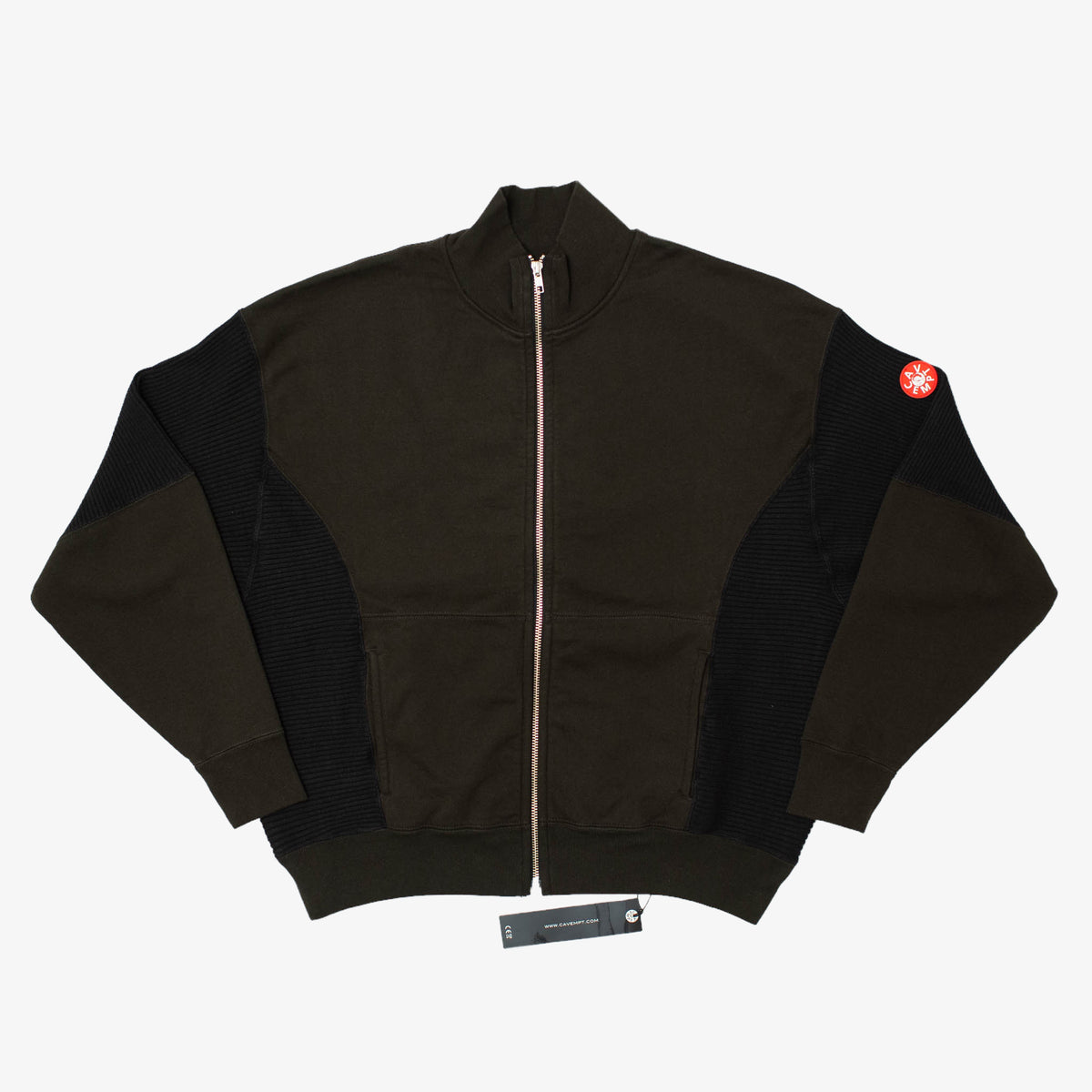 Rib Knit Zip Up Track Jacket [Size: Medium]