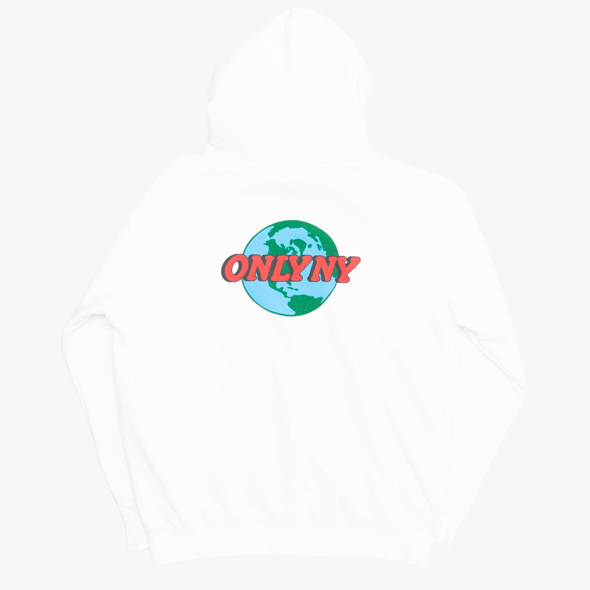 White Globe Hooded Sweatshirt [Size: Large]