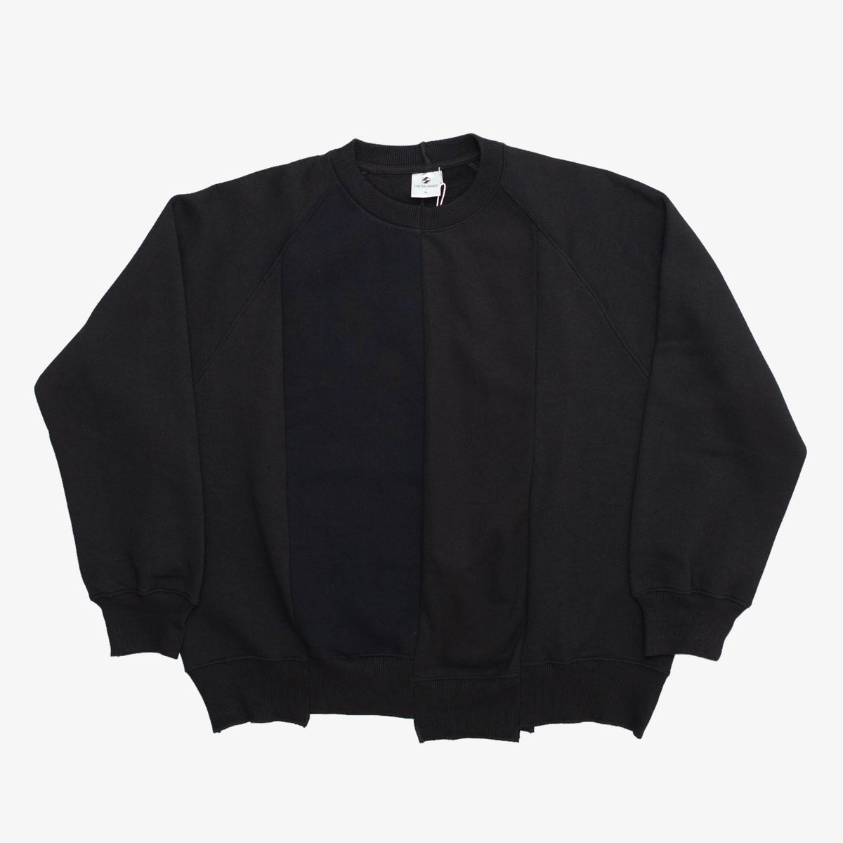 “Black” Reconstructed Crewneck Sweatshirt [Size: X-Large]