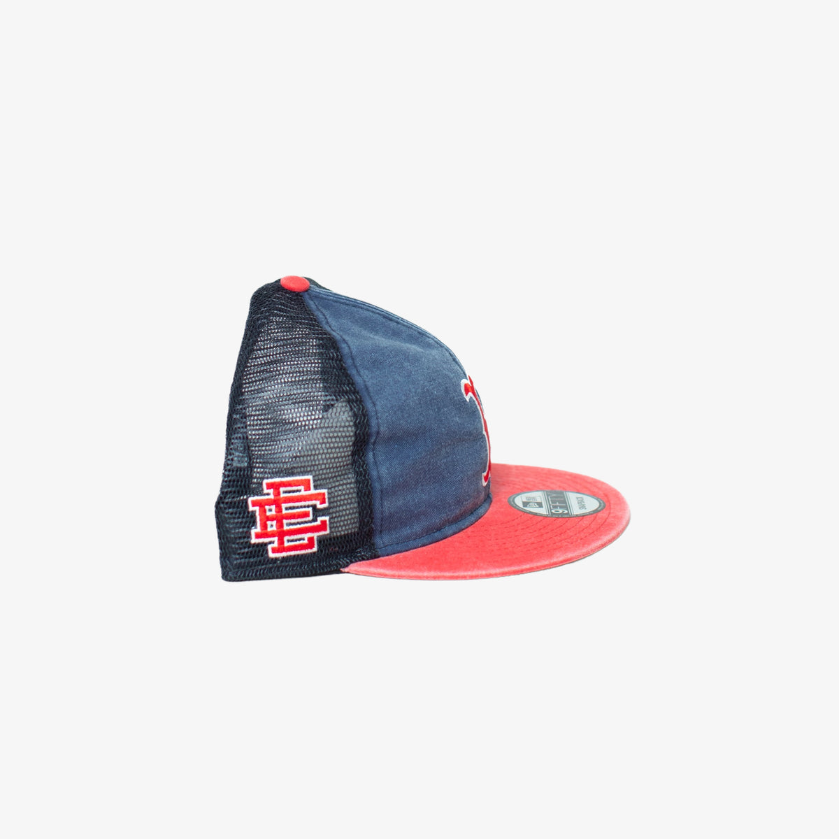 Red Sox Washed Denim Adjustable Trucker [Size: One Size]