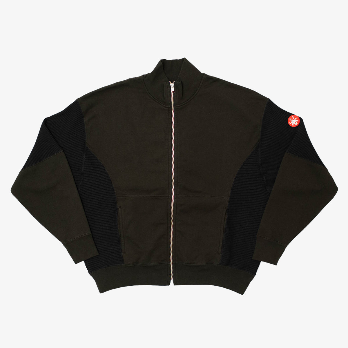 Rib Knit Zip Up Track Jacket [Size: Medium]